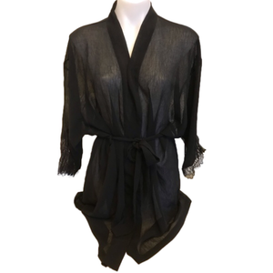 Silk & Satin Sheer Robe